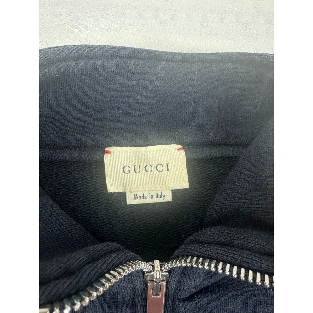 Gucci Children's Navy Sports Jacket With a Branded Ribbon Size 8 Italy - Picture 4 of 10